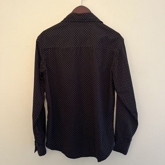 Paper Denim & Cloth Geo Floral Cottagecore Cotton Button Up, Black/Navy- Small - Picture 8 of 9